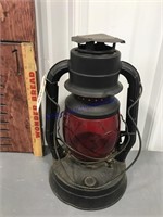 Dietz No. 2 D-Lite lantern w/ red glass