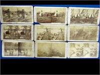 LOT OF NINE WESTERN RELATED STEREOPTICON CARDS