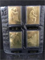 LOT OF (4) 22K GOLD BASEBALL CARDS BY THE DANBURY