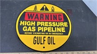 Gulf Oil 12" Warning Sign