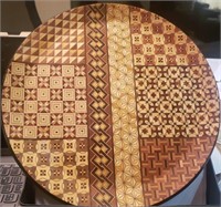 Hakone Parquet Work Plate Traditional Handmade.AD2