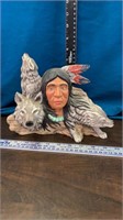 Indian Wolf Statue / Figurine