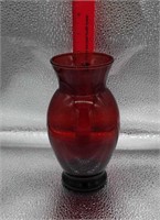 Vintage Ruby Red Glass Vase