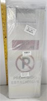 2 NEW NO PARKING METAL BIFOLD SIGNS-24X9