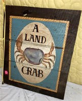 "A Land Crab" hand painted by Westcott 23"x19"