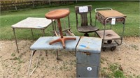 Stool, Cart, Card Table, Office Chairs wood,