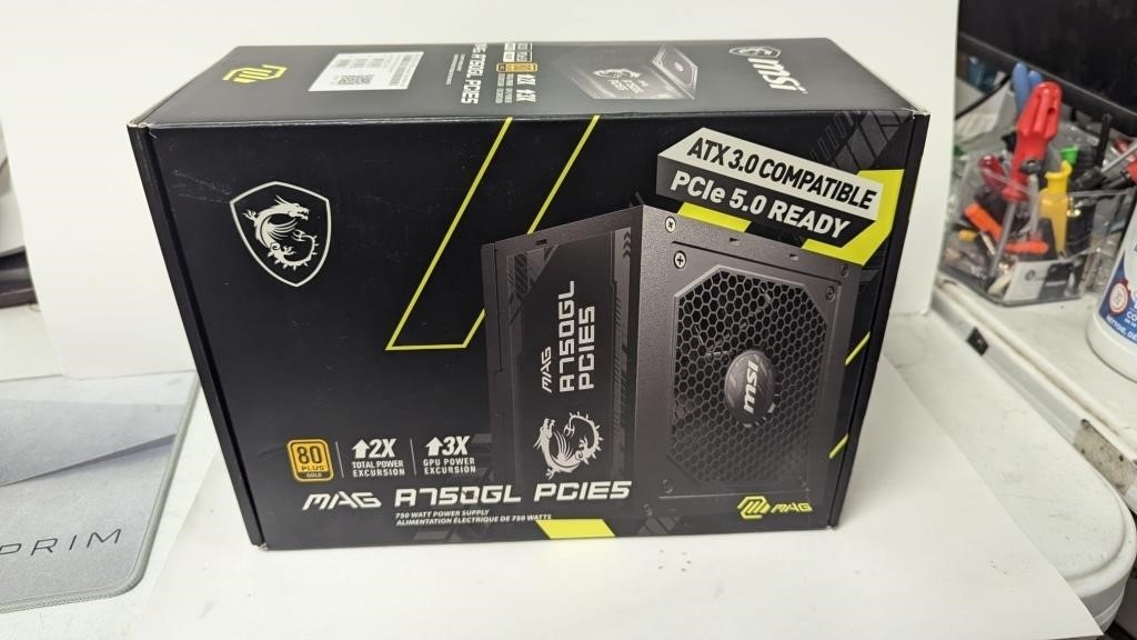 SEALED BOX. MAG A750GL PCIE5. 80 PLUS GOLD. On