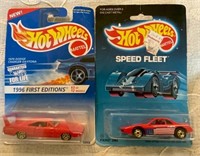 (2) NIP Hot Wheels Die Cast Cars: 1996 1st Ed.