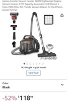 Canister Vacuum Cleaner (Open Box, Powers ON)