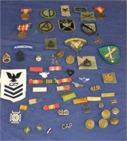 Lot Numerous US Military Pins, Buttons & More