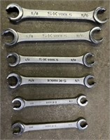 Set of SK Tubing Wrenches ~ 3/8" to 11/16"