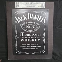 Lithograph steel metal sign Jack Daniel's Whiskey