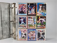 BINDER FULL OF ASSORTED BASEBALL CARDS