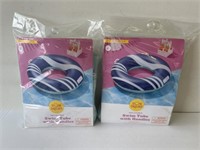 2 sun squad inflatable swim tubes with handles