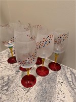 8 Decorative Wine Glasses