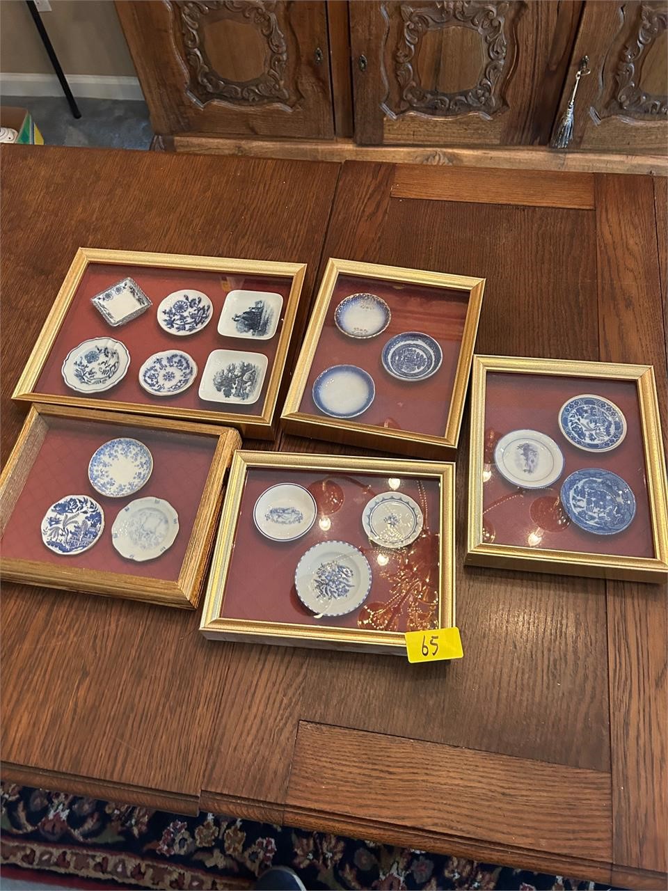 Butter Pats with Shadow Boxes Lot x5