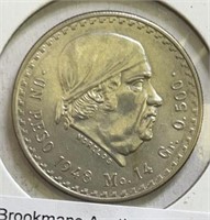 1948 Mexican Peso Silver