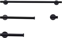 Modern Matte Black Towel Rack Set of 4 Hardware