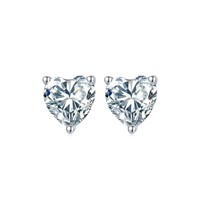 Sparkling Fire Moissanite Solid Silver Earrings