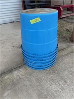 6 PLASTIC 18" TALL TUBS