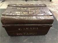 ANTIQUE METAL TORONTO TRUNK