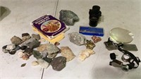 Rocks and Minerals Loops and Gold Magnet See Pics