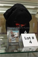 Autographed cap, baseball card: