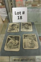4 baseball cards: