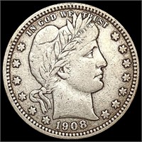 1908-O Barber Quarter LIGHTLY CIRCULATED