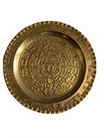 Aztec Calendar Mayan Brass Plate Wall Art