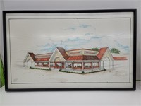 1993 Roy B signed Architectural art