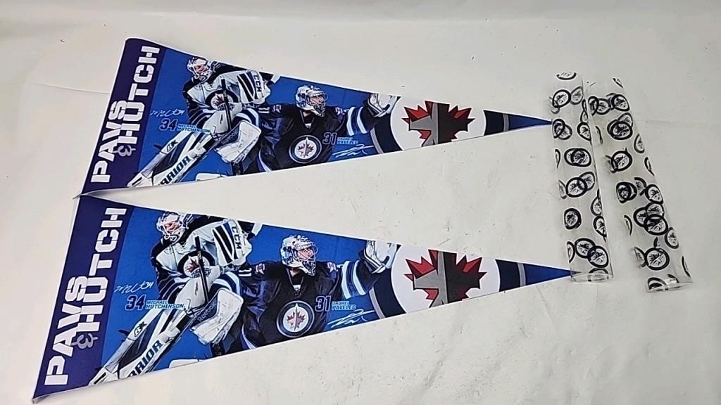 Andrew pavelec and Michael Hutchinson pennants