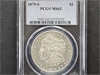 1879 S PCGS MS 63 Morgan Silver Dollar Coin