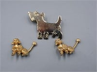 Costume Jewelry Dog Pins