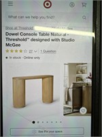 Dowel console table