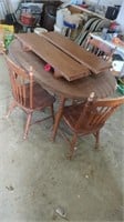 KITCHEN TABLE AND CHAIRS 30 " TALL X 80" X 42"
