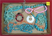 Tray of Fire Mountain Gem Necklaces, Costume