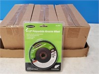3 CASES OF 6 POLY ABRASIVE WHEELS