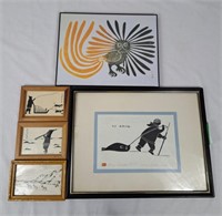 Assorted First Nation's paintings