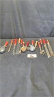 Vintage red handle kitchen utensils