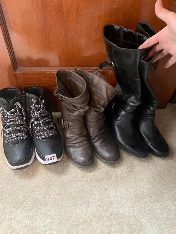 THREE PAIRS OF SHOES 6.5