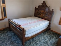 Full Size Bed Frame w/ Mattress & Box Spring