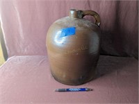 Brown Crock Jug - 10.5" Tall