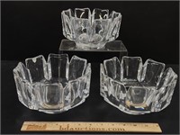 Orrefor Art Glass Bowls & Mouse Platter