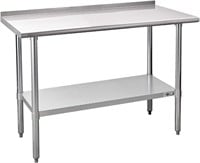 Stainless Steel Prep Table 2448 With Backsplash