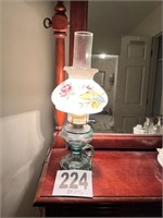 Vintage Lamp With Hand Painted Shade(LR)
