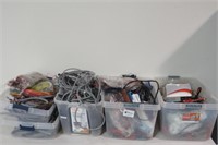 Lot of varius battery Testing cables