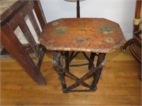 Primitive small wood side table.