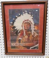 Native American Indian print by Jack W. Davis,