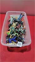 Tub of gi Joe action figures and more